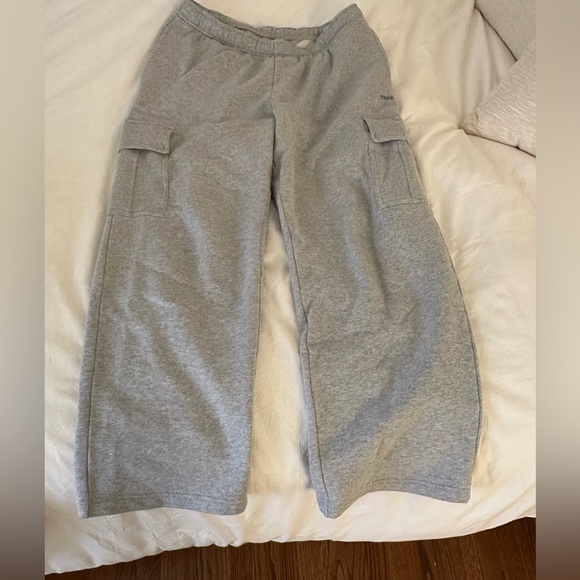 Aritzia Other - Women’s Artiza “COZY FLEECE MEGEA CARGO SWEATPANT” Size Large (Heather Chrome)